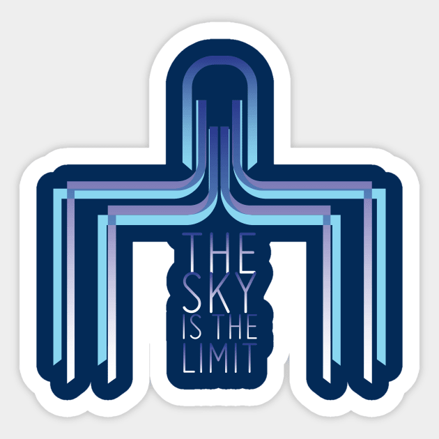 Sky is the limit Sticker by Yourmung